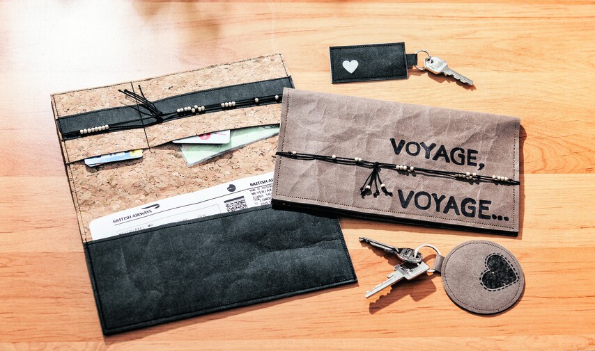 Porte-documents de voyage & porte-clés en cuir vegan Texipap - VBS Hobby