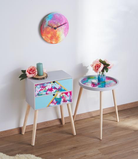 Décoration de meubles en acrylique avec adhésif, décoration murale