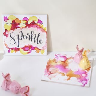 Alcohol Ink sur carrelage