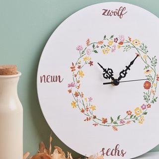 Decorative wall clock Hello Autumn