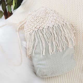 Sac en tissu et macramé