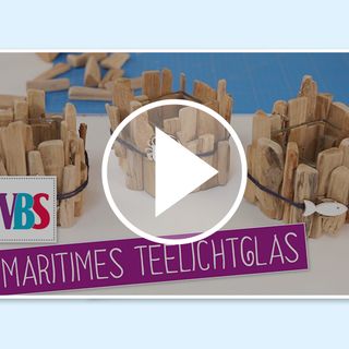 VBS Craft video Maritimes glass for tea lights