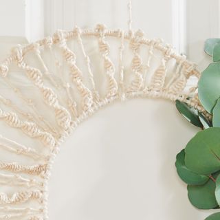 Macramé decorative rings in natural look