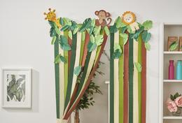 Crepe Paper Curtain Jungle Party
