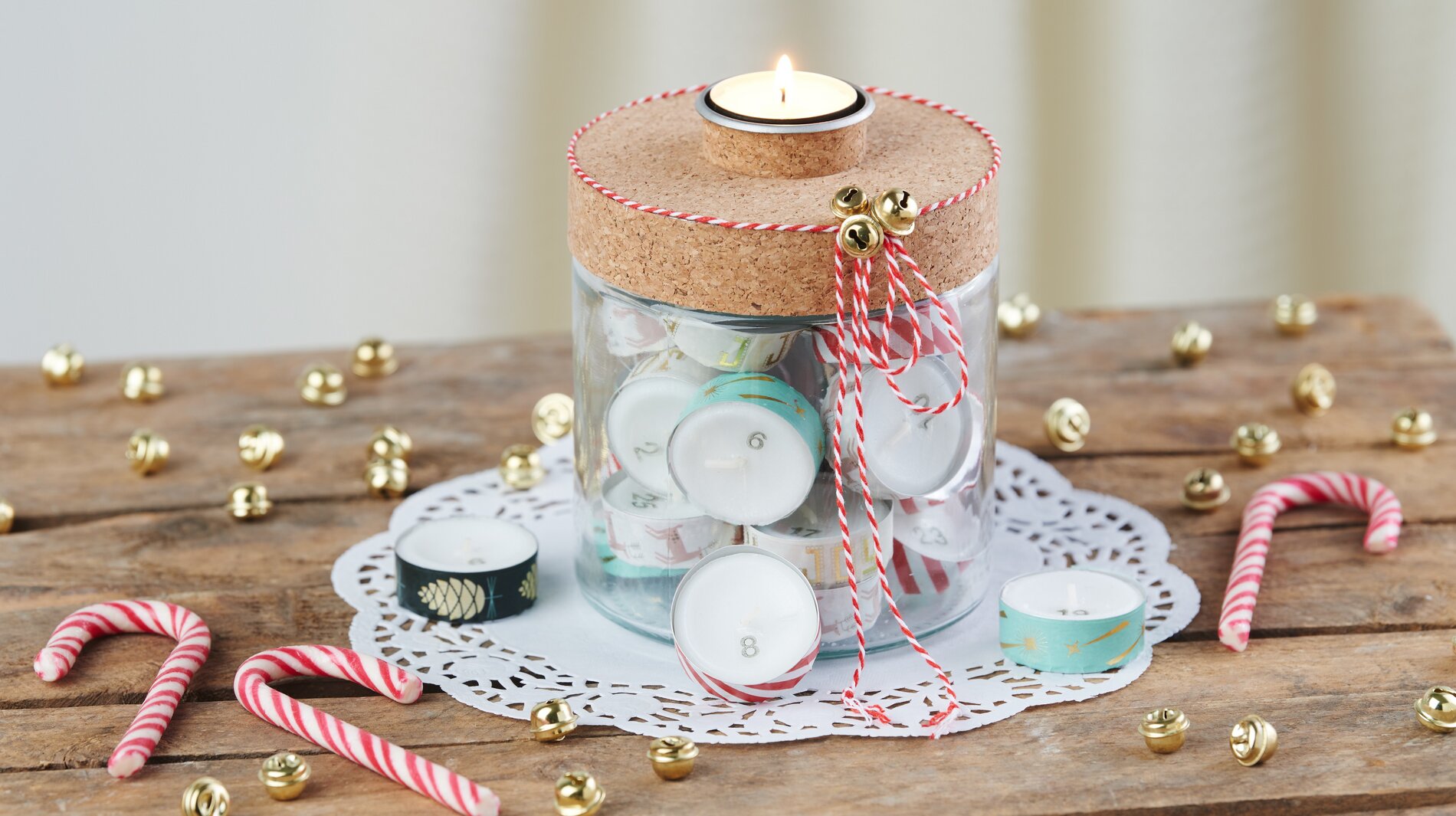 Calendrier De L'Avent Haribo Avec Bougies Chauffe-plat - 24 Parfums D'été Et D'hiver - Idée Cadeau Pour Noël, Ambiance Cosy