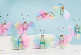 Papillons en tubes en verre