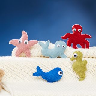 Animaux marins en laine polaire