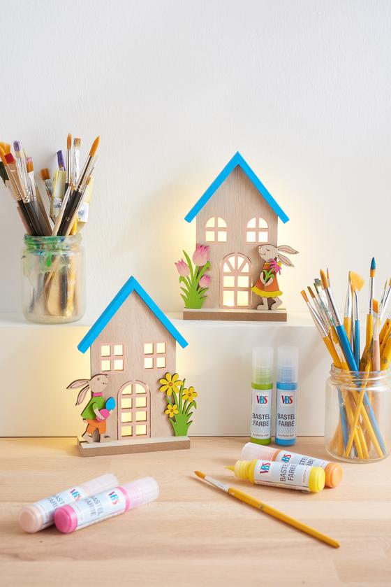 Beleuchtete Häschenhäuser