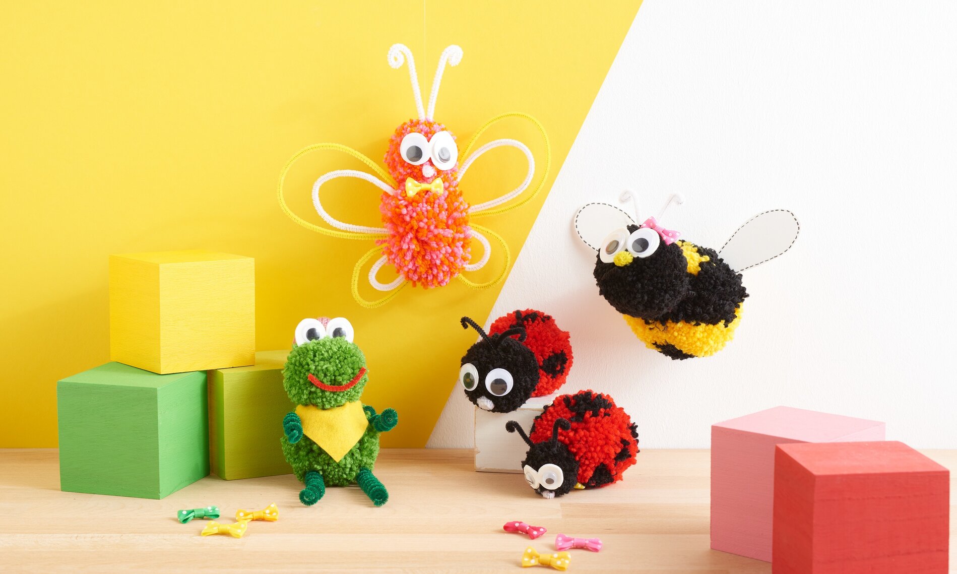 Pompon Tiere basteln