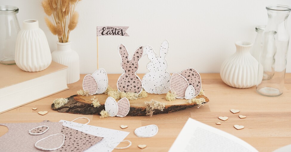 Osterdeko aus Papier & Draht