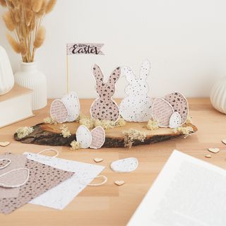 D&eacute;co de P&acirc;ques en papier & fil de fer