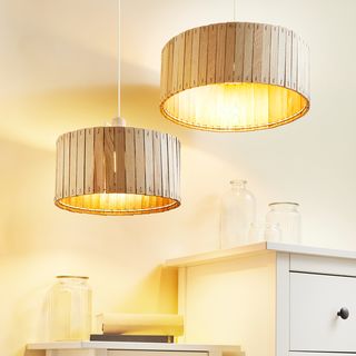 Lampes suspendues avec abat-jour en blocs de bricolage