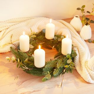 Couronne de l'Avent avec &laquo; Sapin &raquo; &amp;Eucalyptus