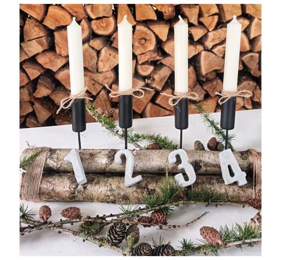 51_kreativ-lou_Adventskranz aus Birkenstämmen