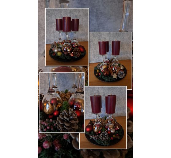 265_Stephi's Kreativstübchen_Gemütliches Weinglasgesteck in rot