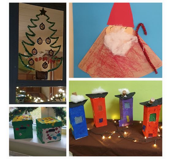 321_Weihnachtswerkstatt in der U3 Gruppe_Weihnachts- Winterhäuser