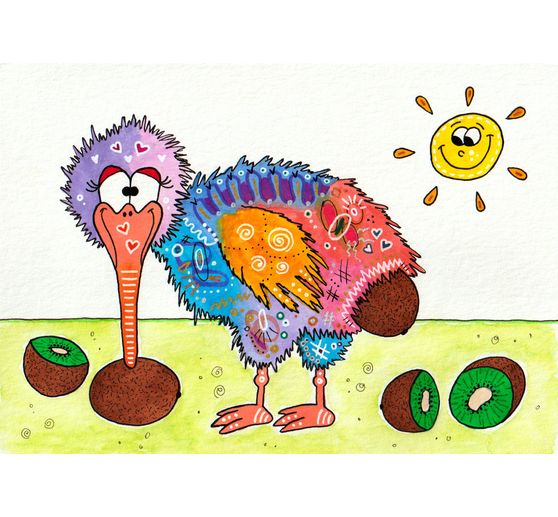 173_Dodo_Aquarellbild - Kiwi 