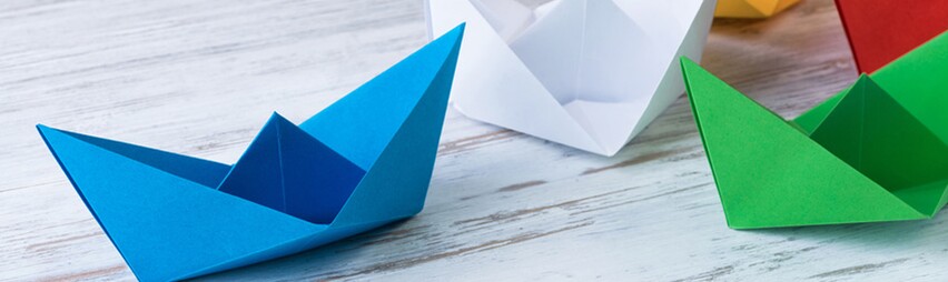 Support autocollant publicitaire pour portable - Origami
