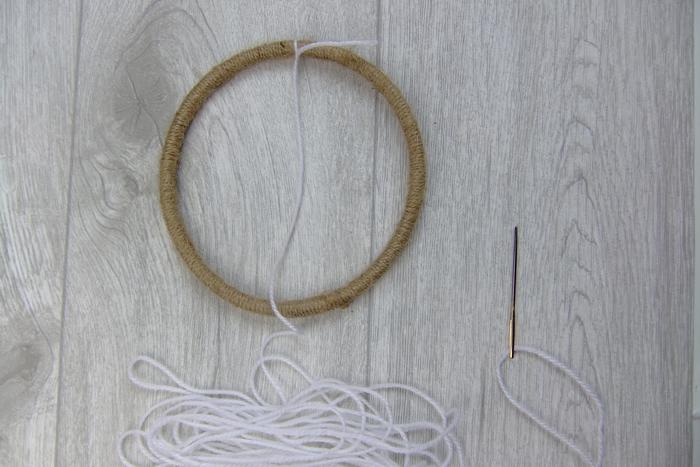 Handmade dreamcatcher - weaving the web