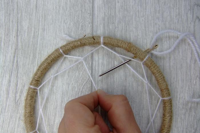 Handmade dreamcatcher - weaving the web6