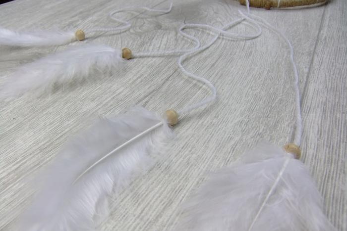 Handmade dreamcatcher - feathers and beads