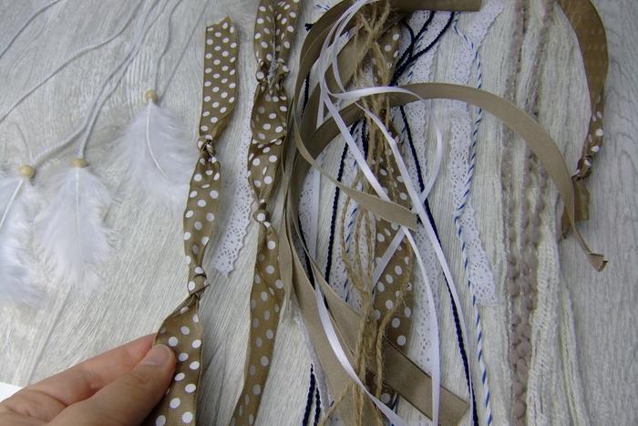 Handmade dreamcatcher - ribbons