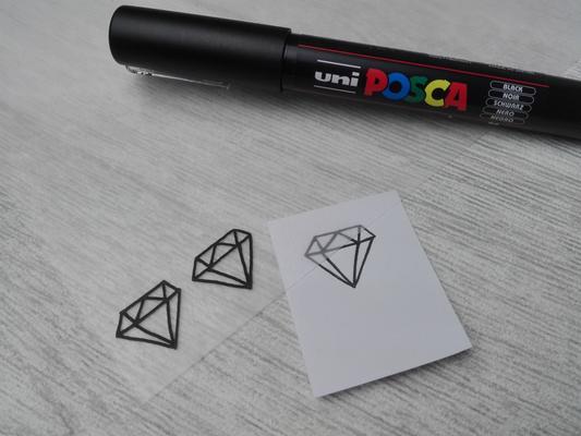 DIY de boucles d'oreilles : Transférer le modèle Créer vos propres bijoux avec du plastique rétractable