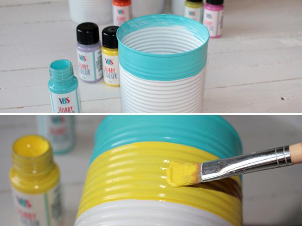 Easily making cutlery cups from old cans