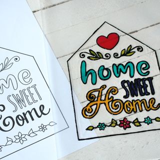 DIY plaque de porte Home Sweet Home