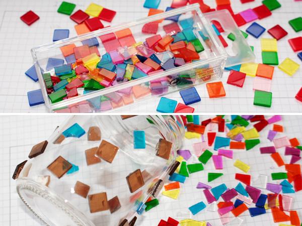 Lanternes avec mosaïque cassée