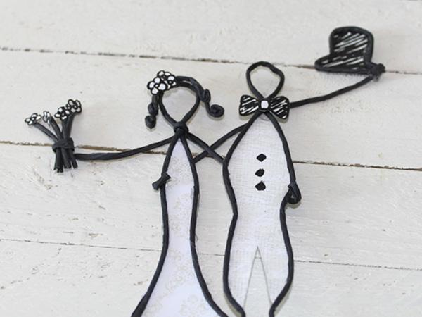 Coller ensemble les deux figures, homme et femme