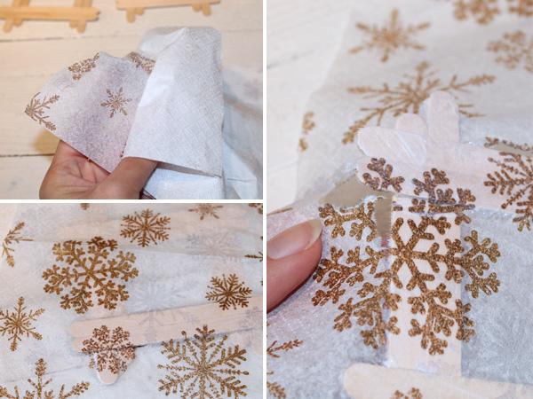 Gift idea: Picture frame_napkins Gift idea: DIY picture frame with wooden sticks using napkin technique