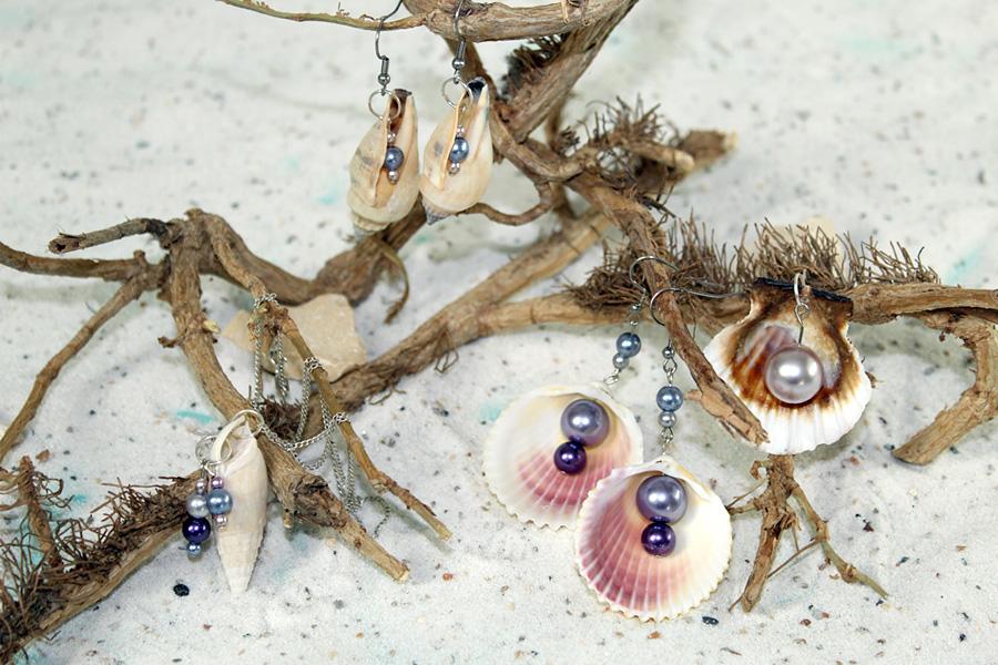 Make shell jewelry yourself. Free guide for shell necklaces and shell earrings
