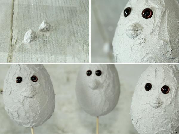 Super décoration pour Pâques : Poussins au look béton à partir d'œufs en polystyrène