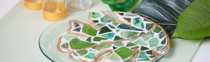 Mosaïque Teller mit Mosaik
