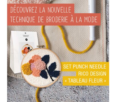 Rico Design Punch Needle Set "Bild Blume"