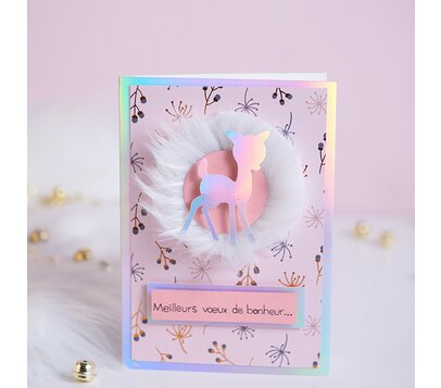 Karte mit Plüsch