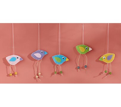 Bunte Filzvögel