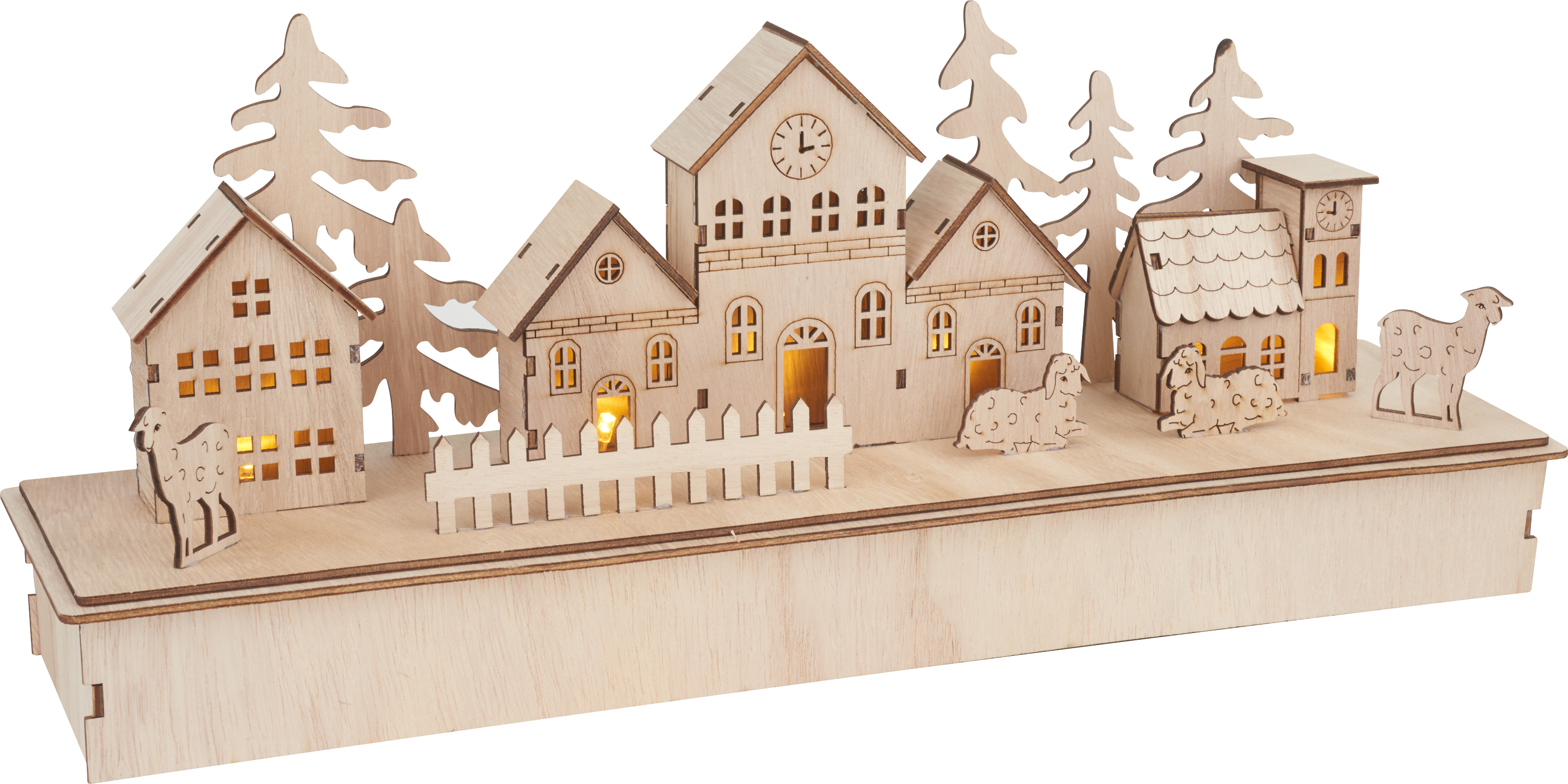 Village De Noel En Bois Table de Noel