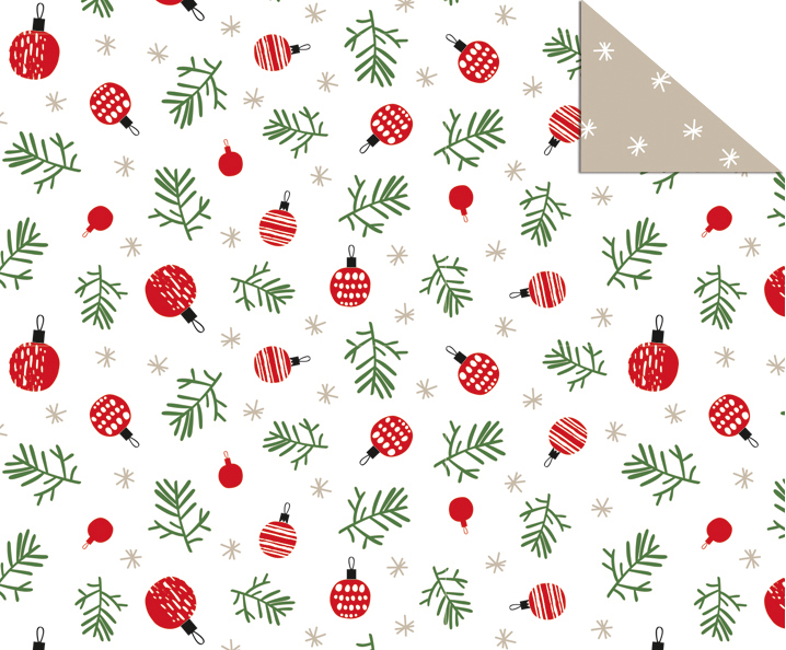 Papier cartonné à motifs « Boules de Noël » Loisirs créatifs VBS Hobby