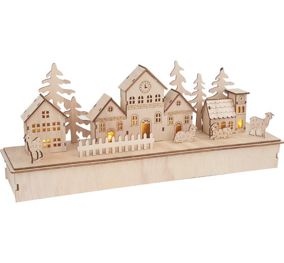 Village de noel en bois clearance