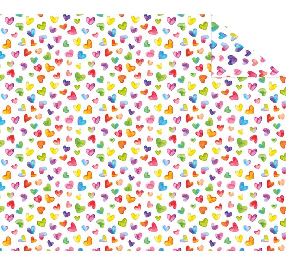 Papier cartonné à motifs « Cœurs multicolores »