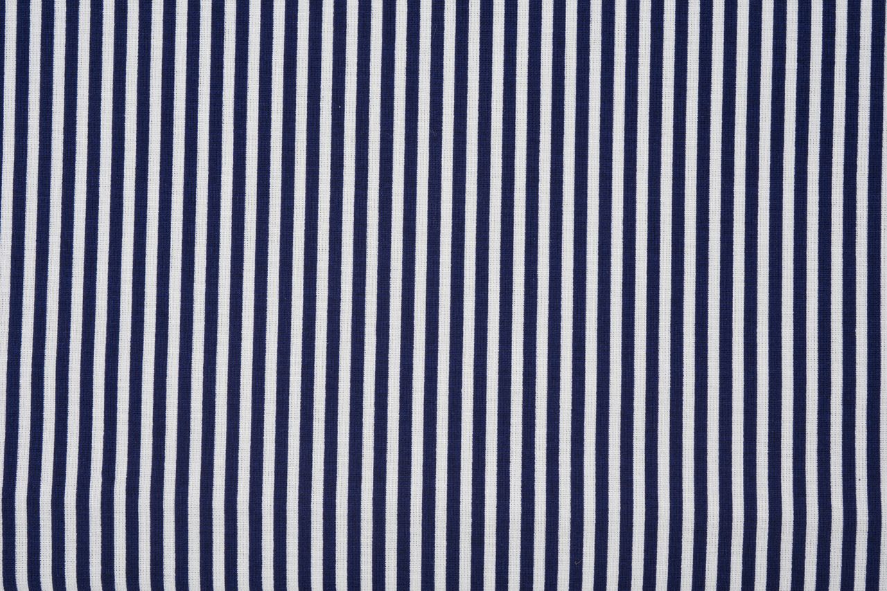 Tissu coton au mètre « Rayures Bleu-Blanc » | Loisirs créatifs VBS