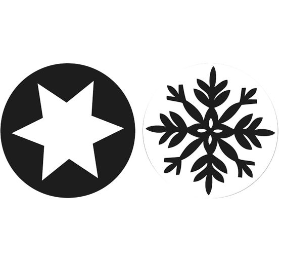 Empreinte de moulage « Flocon de neige + étoile », Ø 30 mm, 2 pc.