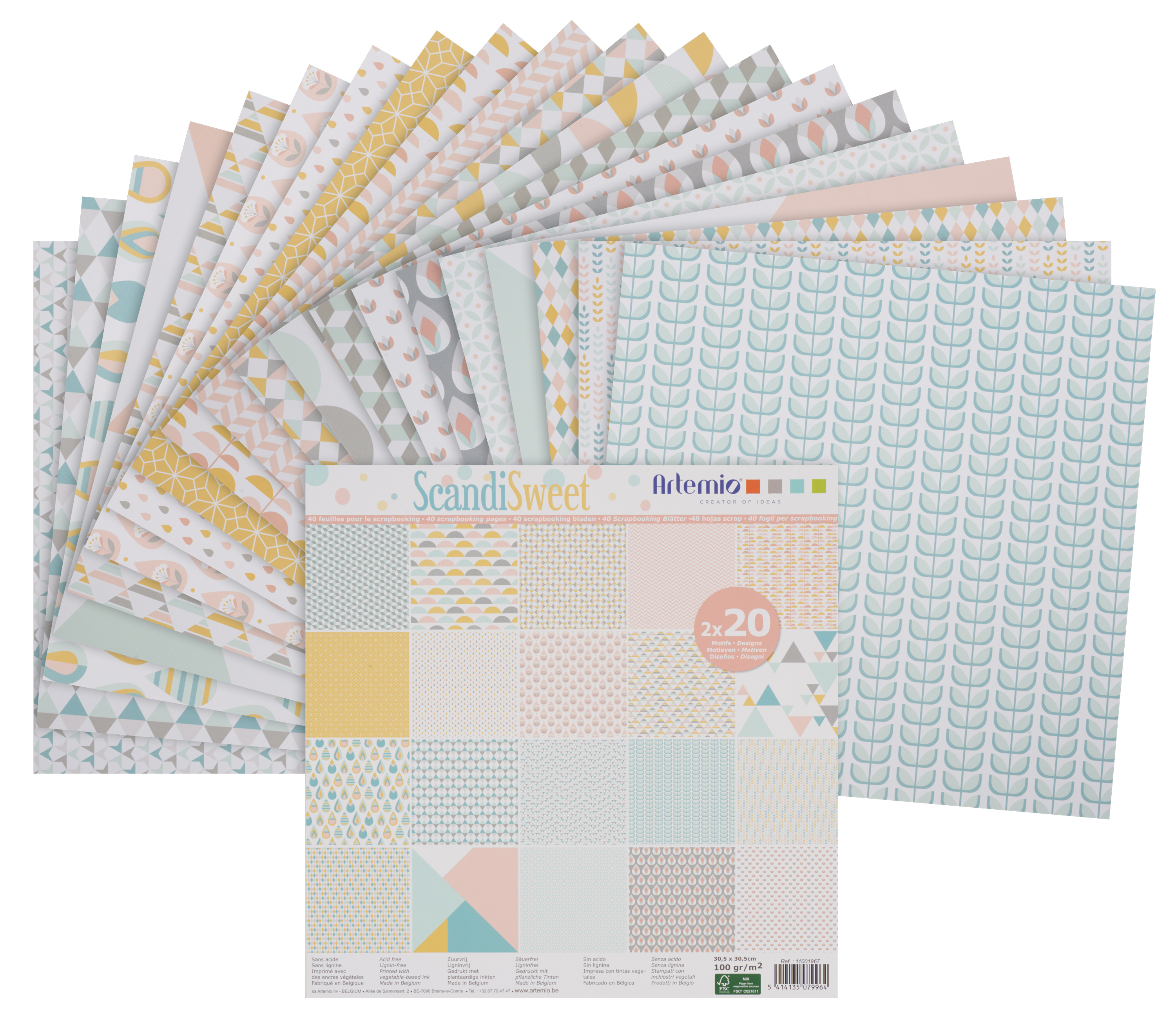 Bloc de papiers scrapbooking « Scandisweet » Loisirs créatifs VBS Hobby