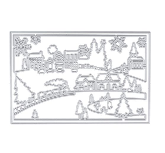 Gabarit D Estampe Village De Noel Loisirs Creatifs Vbs Hobby