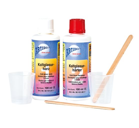 Kit Émaillage à Froid Creartec - 100ml | Résine + Durcisseur | Résistant Lave-Vaisselle
