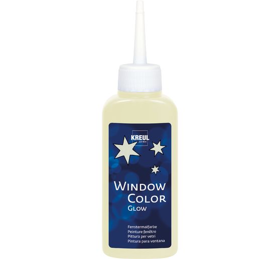Peinture Window Color KREUL, 80 ml, Jaune phosphorescent