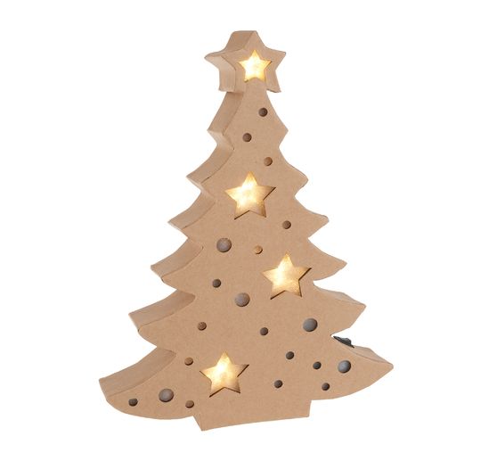 Sapin Lumineux Vbs Carton Naturel H 27 X L 21 X P 4 Cm Loisirs Creatifs Vbs Hobby