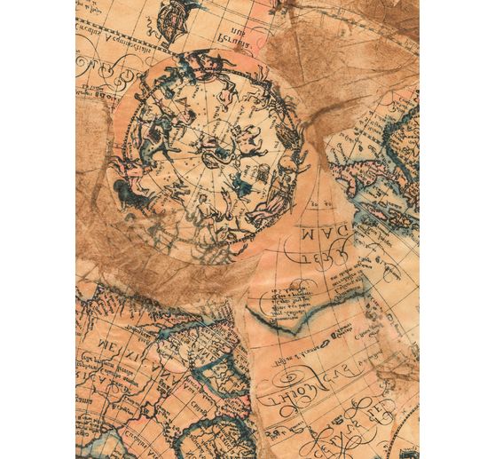 Papier Décopatch « Carte de géographie », 3 pc.